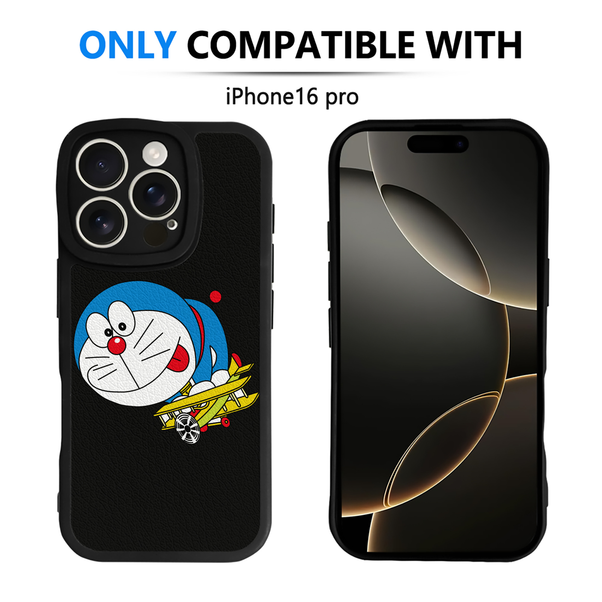 （画像用） ドラえもん Doraemon 【iPhone 16シリーズ対応】シリコンスマホケース（レザー調） 材質：シリコン